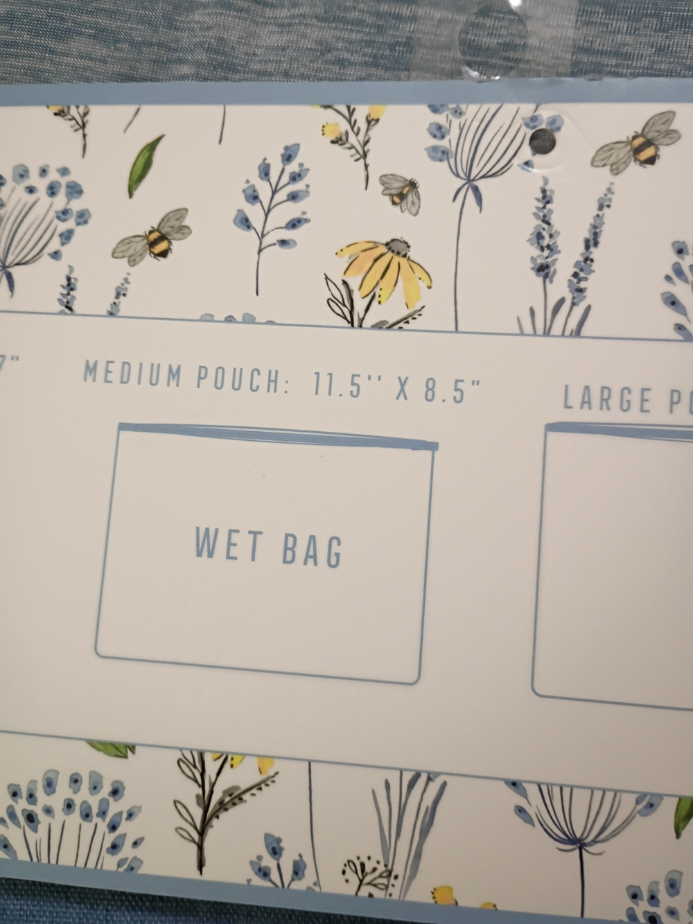 Wandering Moon Blue Floral Travel Pouches - Set of 3 - Picture 7 of 8